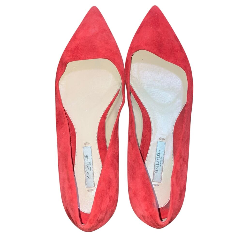 M.M. LaFleur Women’s Suede Cherry Red Rowan Flats -size EU 39 US 8.5 - Picture 7 of 10